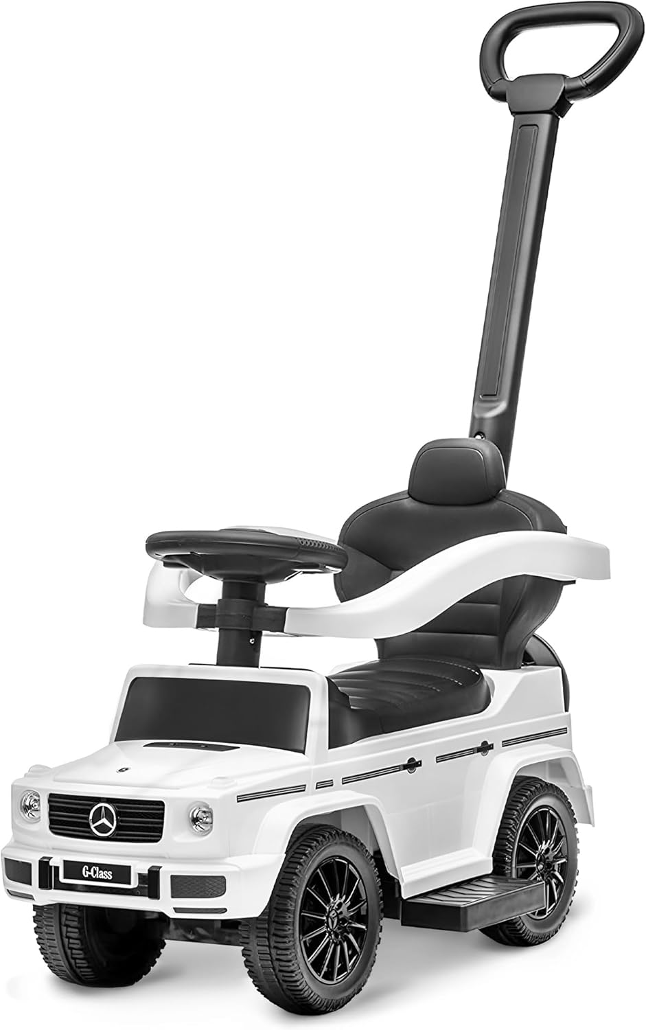 3-in-1 Mercedes G-Wagon Toddler Push Car with Parent Handle, Music & Horn Sounds - Image 5