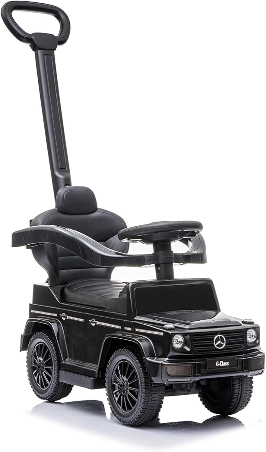 3-in-1 Mercedes G-Wagon Toddler Push Car with Parent Handle, Music & Horn Sounds - Image 4