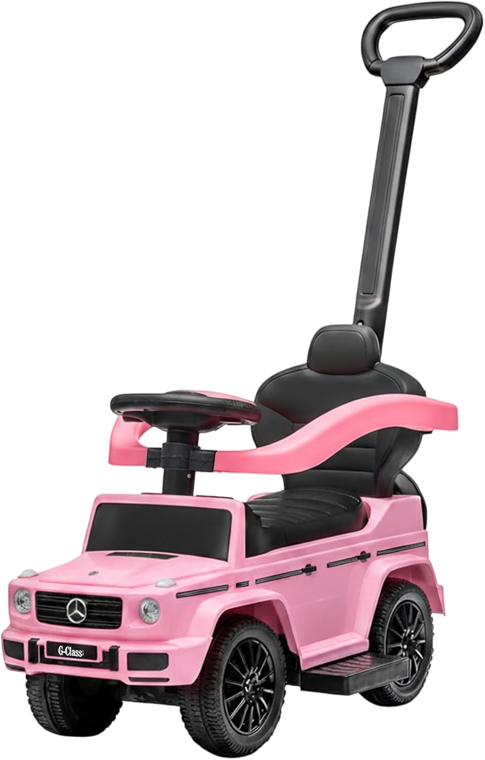 3-in-1 Mercedes G-Wagon Toddler Push Car with Parent Handle, Music & Horn Sounds - Image 6