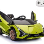 12V Licensed Lamborghini SIAN Kids Electric Ride-On Car with Parent Remote, LED Lights & Safety Belt