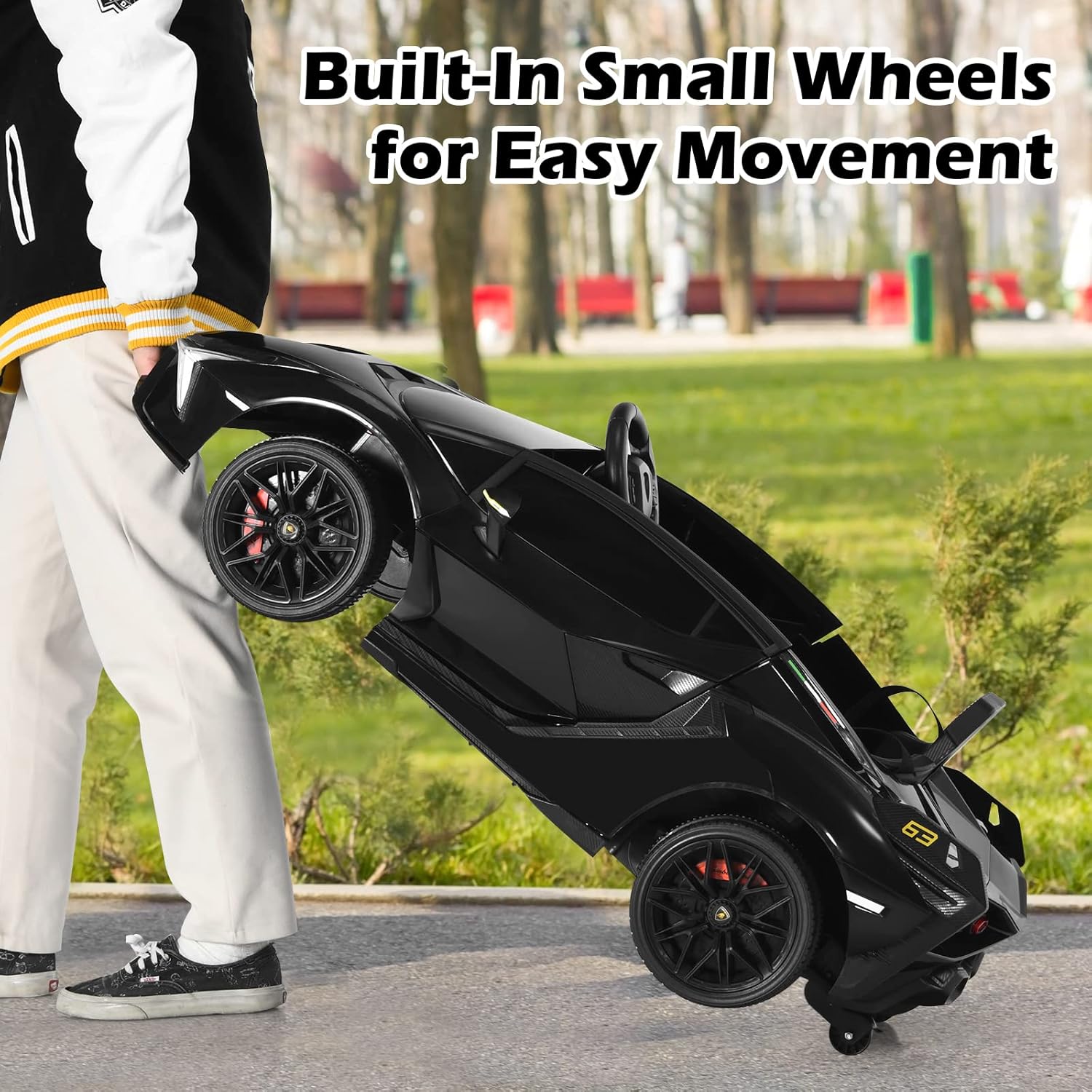 12V Licensed Lamborghini Sian Kids Electric Ride-On Car with Parent Remote, Spring Suspension & MP3 Player - Image 9
