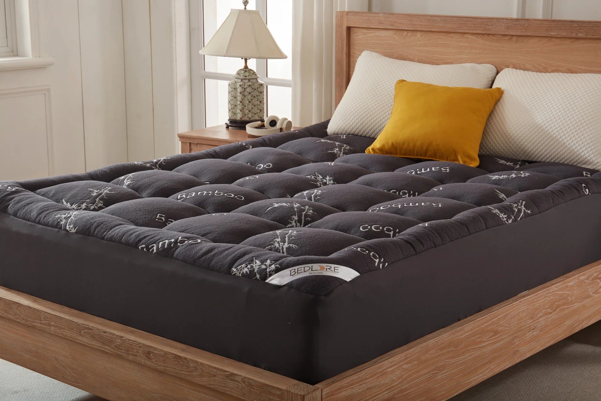 Bedlore® 3D Fill Bamboo Mattress Topper, Cooling & Deep Sleep