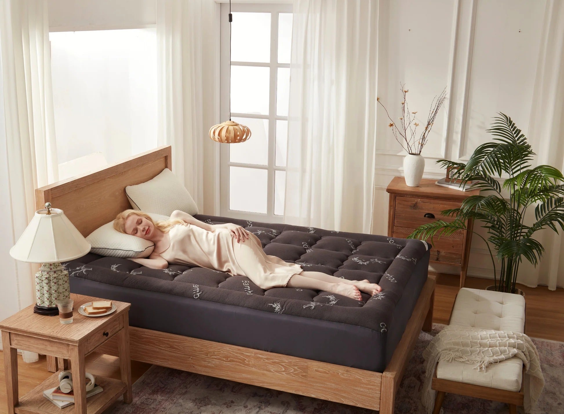 Bedlore® 3D Fill Bamboo Mattress Topper, Cooling & Deep Sleep - Image 7