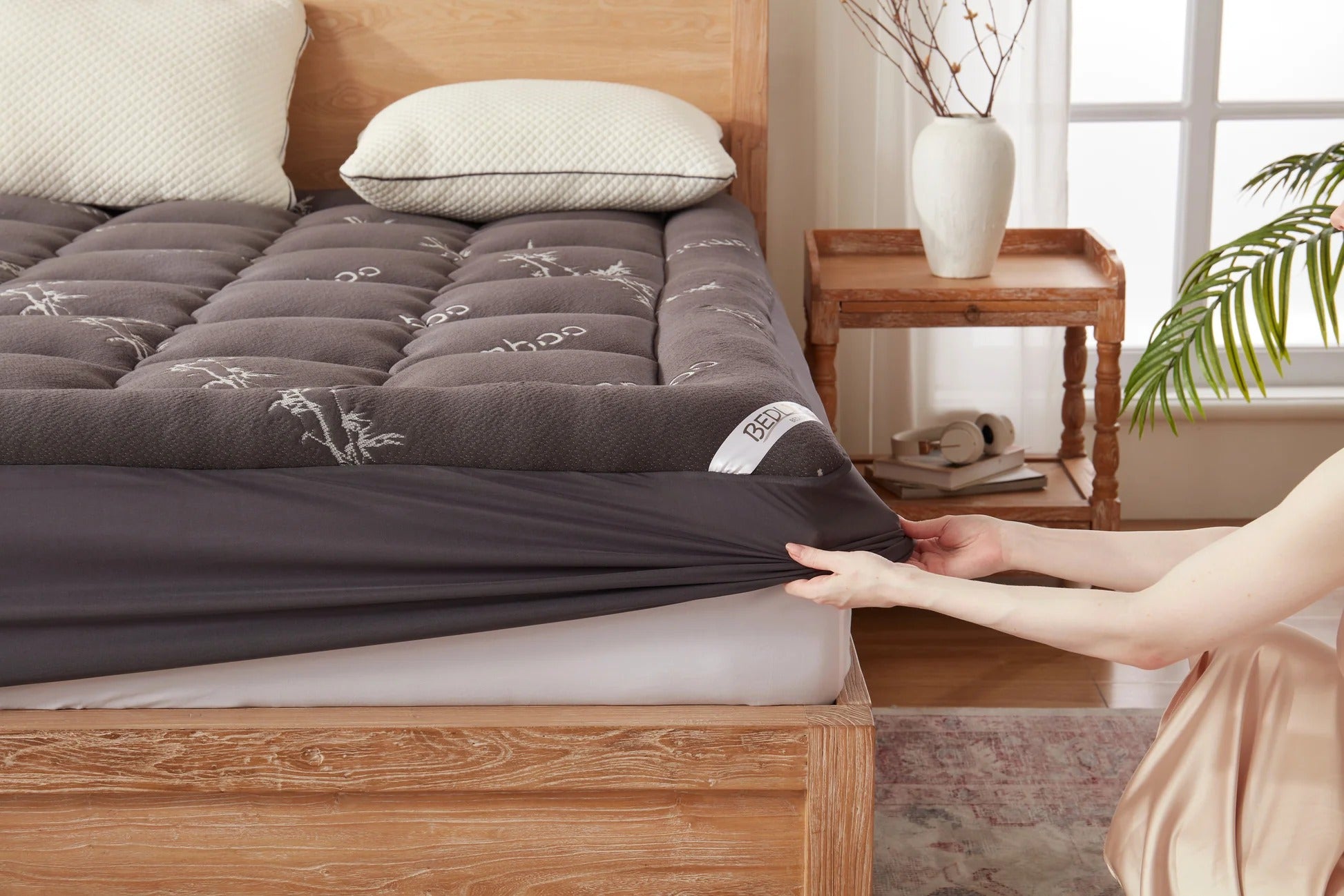 Bedlore® 3D Fill Bamboo Mattress Topper, Cooling & Deep Sleep - Image 8